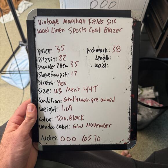 Vintage Marshall Fields Silk Wool Linen Sports Coat Blazer US Men's 44T - Picture 7 of 7